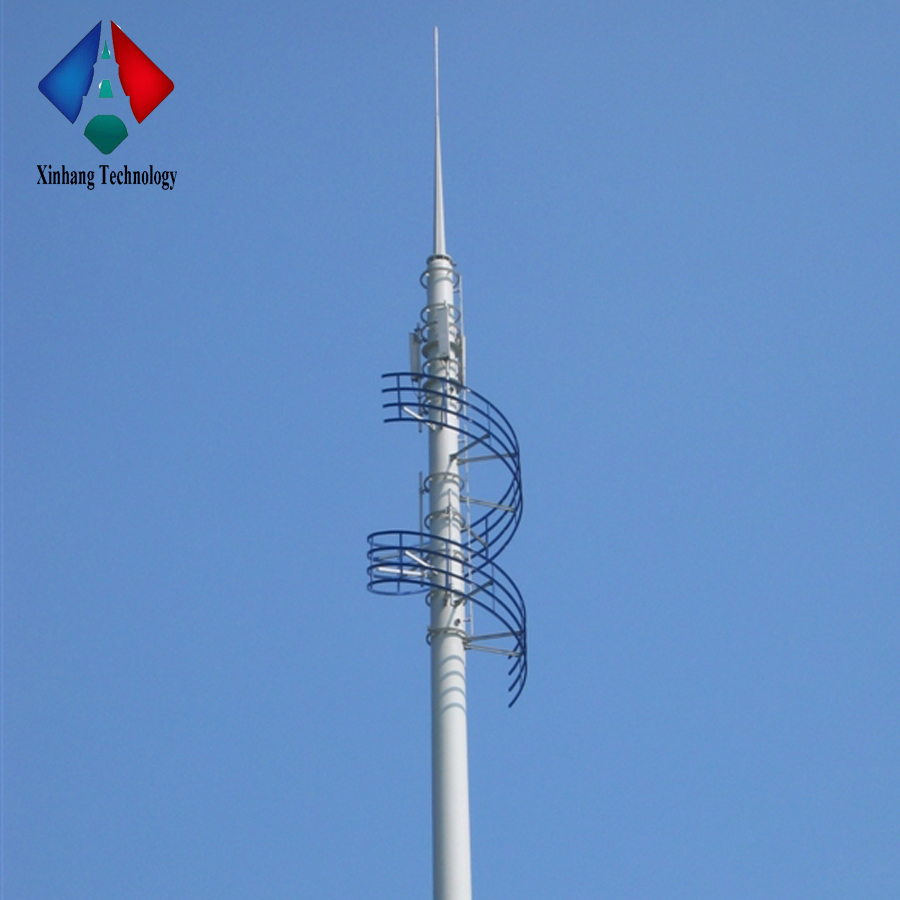 Self Support Steel Monopole Telecom Tower