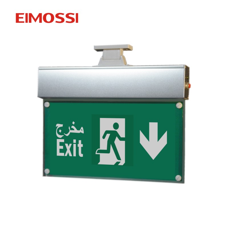 Wall/Ceiling/Hanging rechargeable emergency exit light