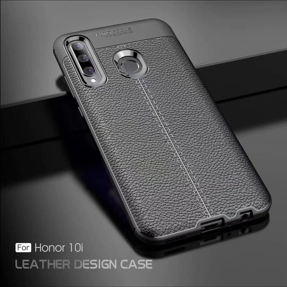 Carbon Fiber Lichee Pattern tpu For Huawei honor 10i Soft TPU Case