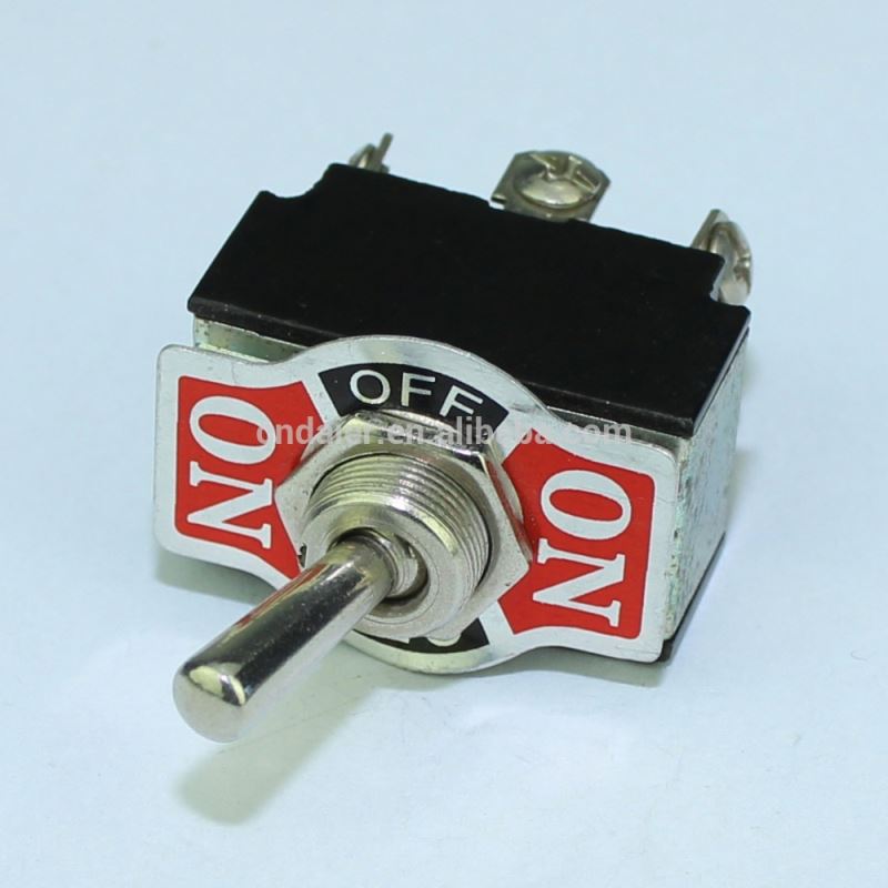 KN3B-223 (ON) OFF (ON) Spring Loaded Double Pole Toggle Switch 6 Pin