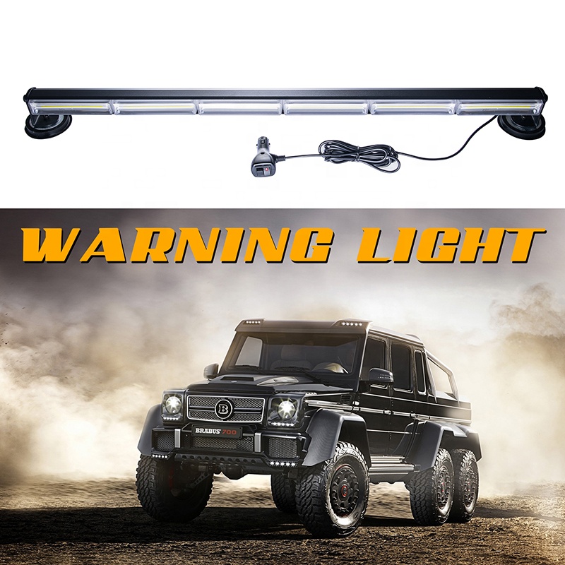 34 Inch 60W Magnet Mount Traffic Advisor Warning Strobe LED Light Bar for Trucks Toproof