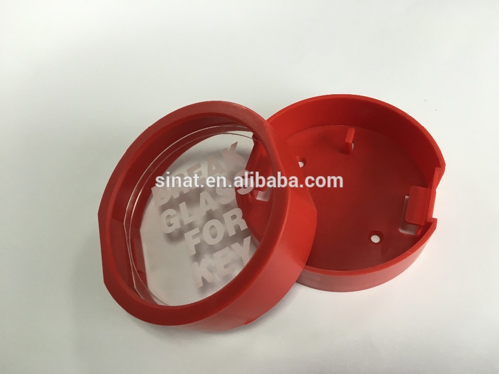 Break glass key box with plastic printed cover