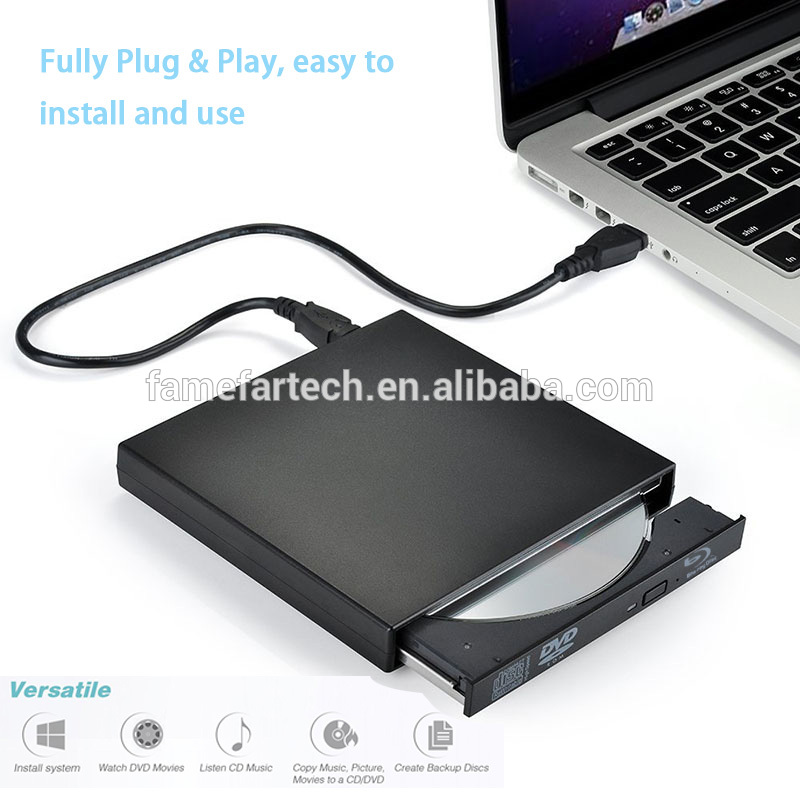 External Blu Ray DVD Drive ,Writer Burner play 3Dmovie slim for WINDOWS XP/7/8/10 for Mac Desktop Laptop