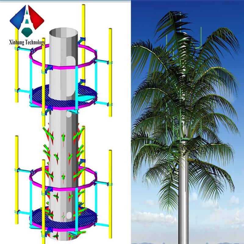 tubular antenna single telecom 3g wifi steel communication monopole tower