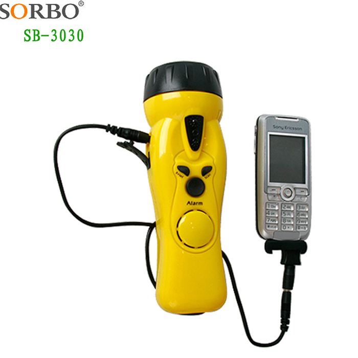 Multifunctional Radio FM & AM Rechargeable with Flashlight ,Cell Phone Charger,Alarm Siren