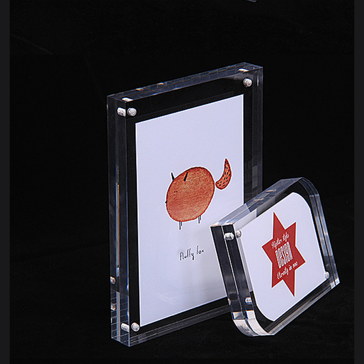 Special Design Customized  rectangle Shaped Acrylic Photo holder plexiglass 8 inch  picture Frame