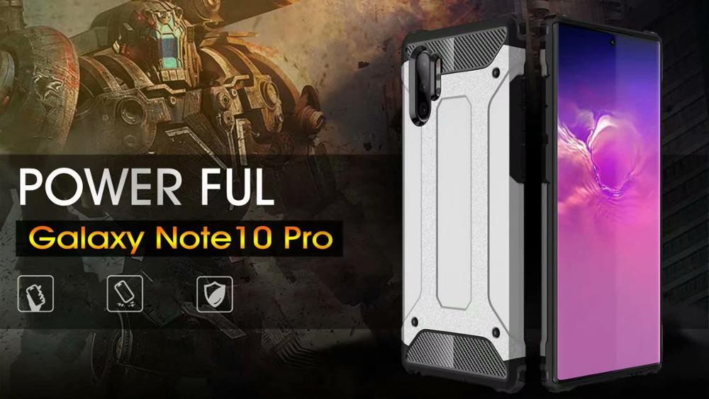 TPU+PC 2in1 drop Silicone Rubber Armor Hard case For Samsung galaxy Note 10 Pro