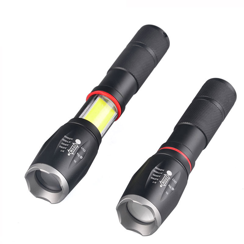 Ultra Bright High Lumen LED COB Flashlight Magnetic Zoomable Tactical LED Flashlight for Camping, Survival, Car Emergency