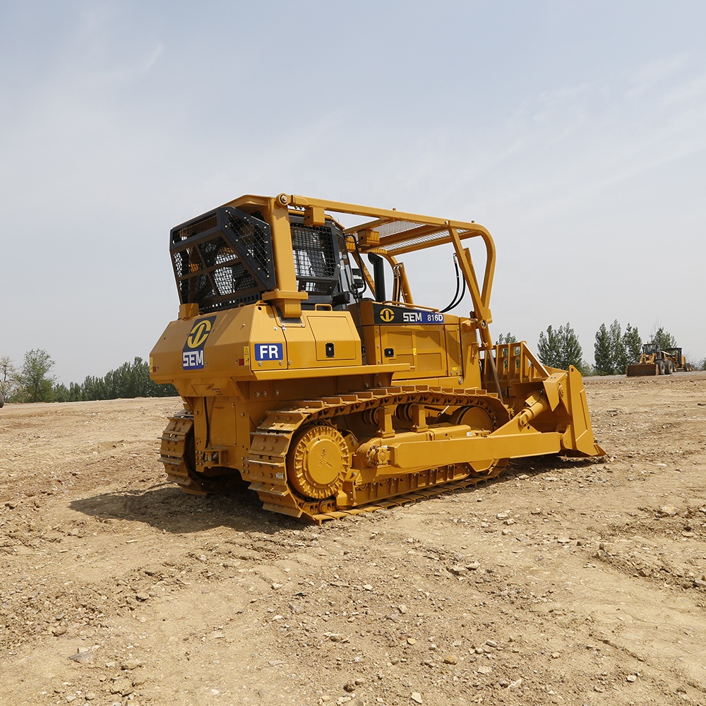 Road construction crawler bulldozer