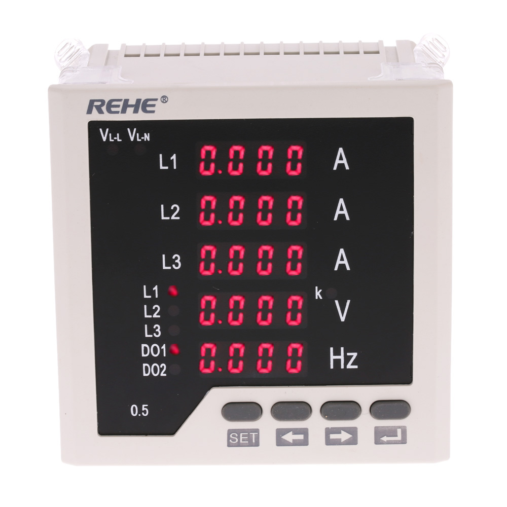 Multi-purpose 3 Phase AC Ammeter Voltmeter cymometer Current Voltage Ratio Programmable Frequency counter Current/Voltage Meter