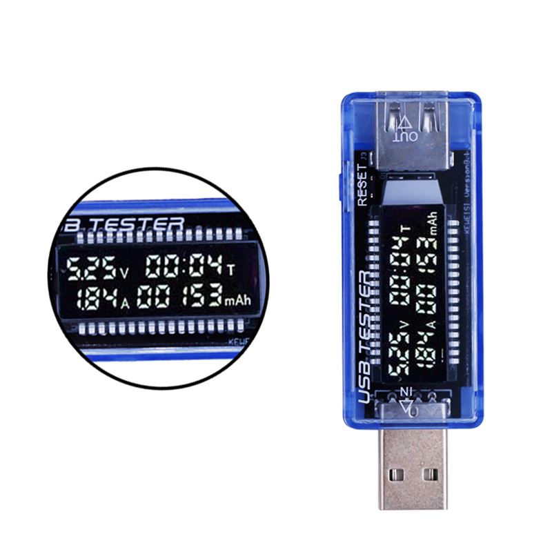 LCD USB QC2.0 Charger Capacity Current Voltage Tester Meter For Cell Phone Power Bank 15%off