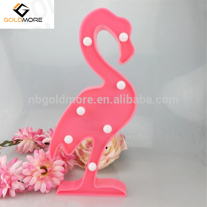 Ningbo Anime Figures Flamingo Shaped 3D LED Modeling Night Light for Kids Christmas Toys