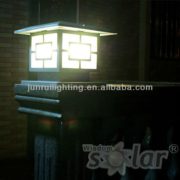 New Decking CE antique garden light post pillar solar lighting with LED lights(JR-3018 series)