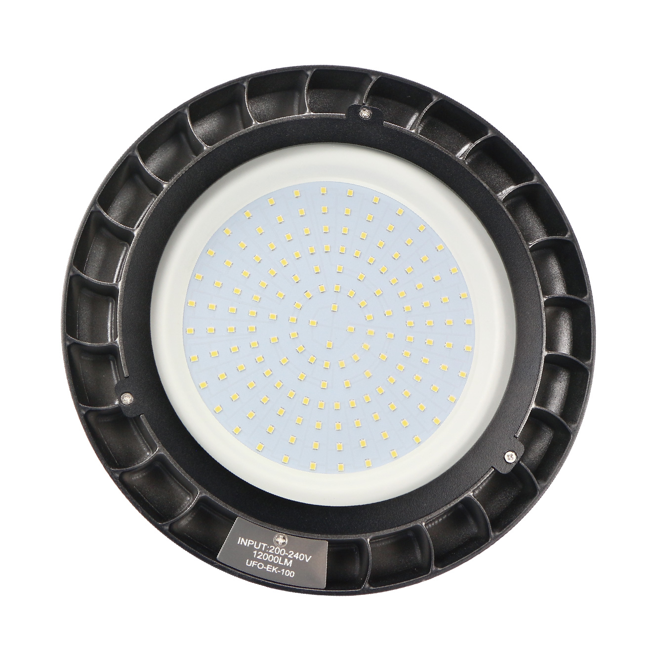 Ip65 Black 260mm Top Quality Efficient Ufo High Bay Heatsink Ce Rohs Anti Glare White Housing Led Highbay Light