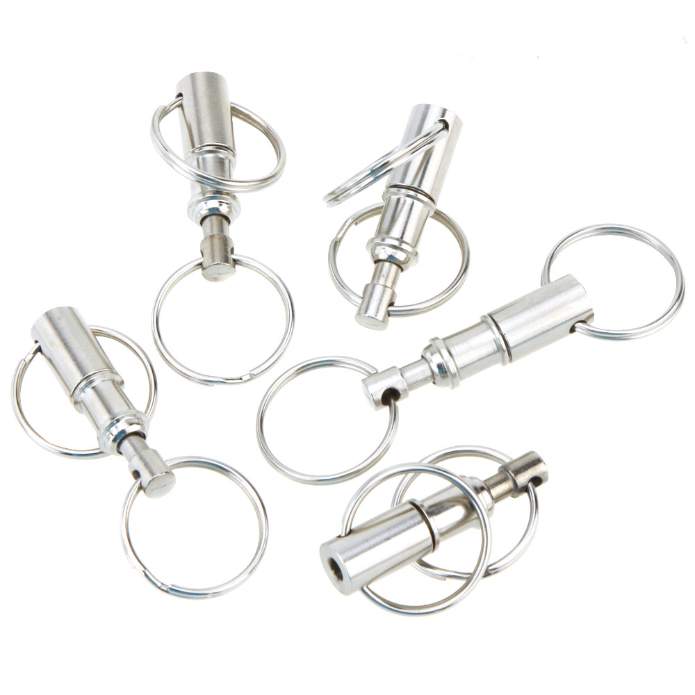 5Pcs/set Premium Quick Release Pull-Apart Key Removable Handy Keyring Detachable Keychain Accessory with Two Split Rings
