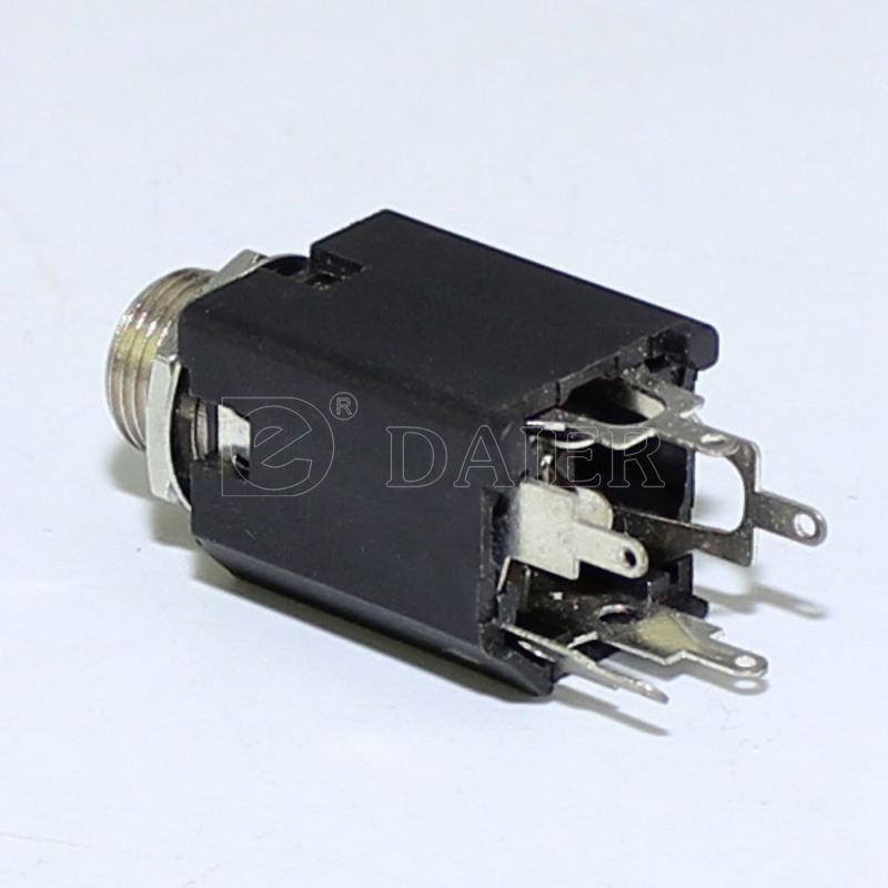 1/4 Inch Stereo Audio Female Socket Connector Panel Chassis Mount Guitar Jack Female