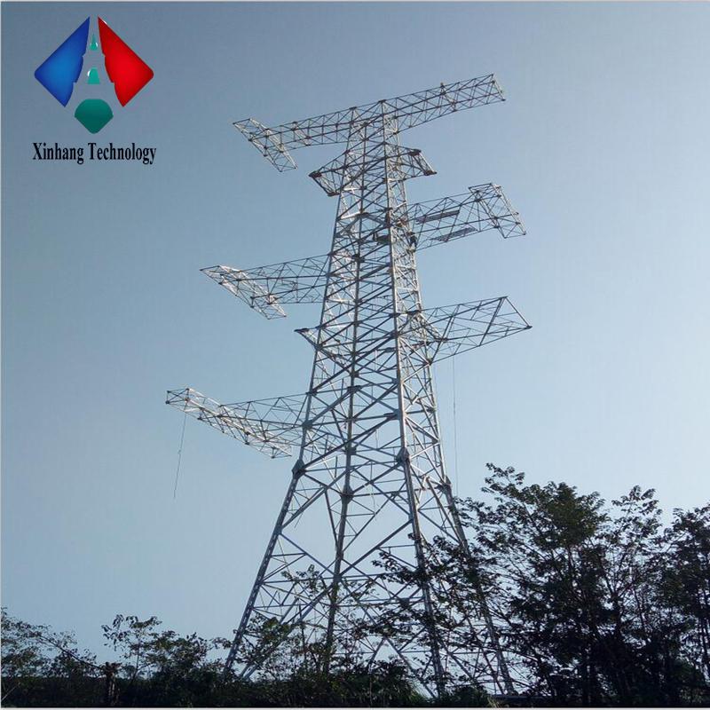 good price high voltage electrical telescoping 33kv double circuit transmission line 400kv electric steel pole tower
