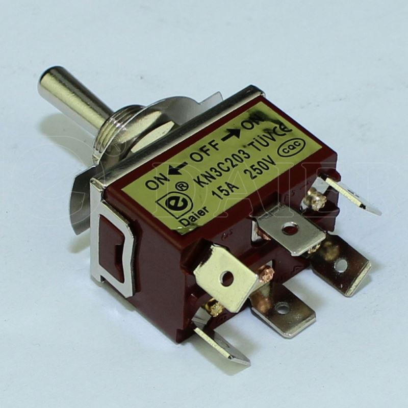 KN3C-203P 15A 12MM DPTD 6 Pin ON OFF ON Double Toggle Switch 3 Way