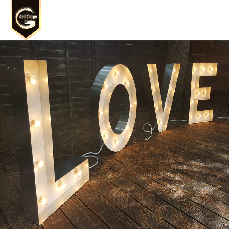 Wedding love marquee letters vintage small or big size marquee letters light signs