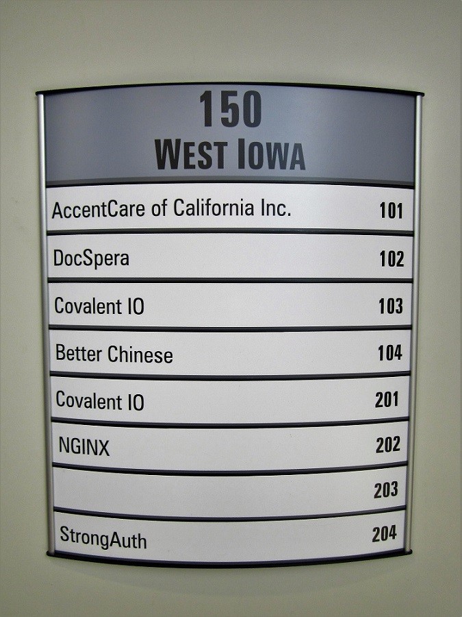 Wall mounted acrylic sheet sign aluminum wayfinding sign board office door plate