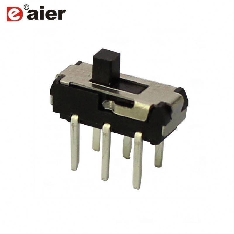 50mA 6 Pin Panel Mount DPDT Small Slide Switch With PCB Terminal