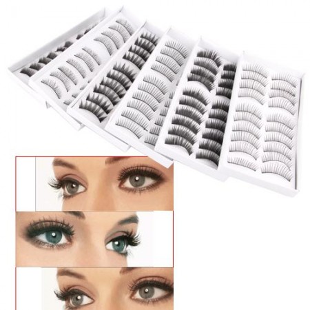 60 Pair Assorted False Eyelashes Eyelash Makeup Party