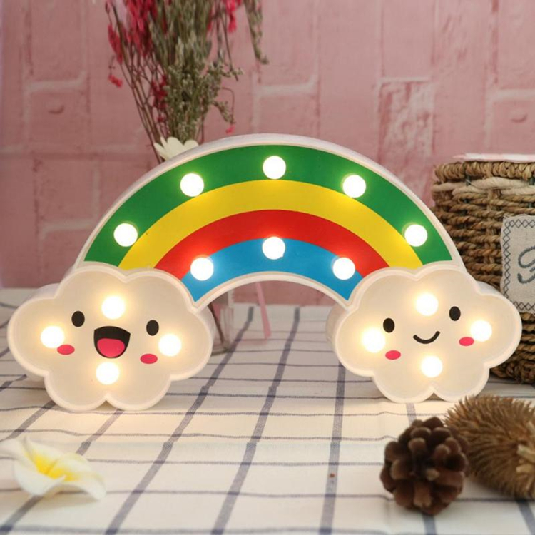 Cute Rainbow LED Night Light Home Kids Bedroom Indoor Lighting Decor Lamp Rainbow Decor Neon Lamps