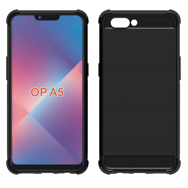 newstyle Carbon Fiber Cover soft Tpu Brushed case For O PPO A5 A3S