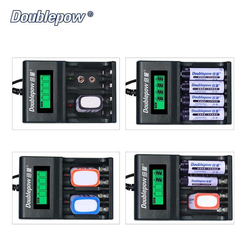 Custom Multi 9 volt NiMH Li ion Battery Cell USB Charger with LCD