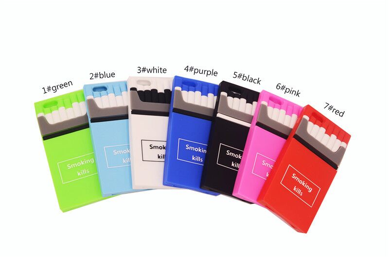 Gel Rubber 3D Smoke Cigarette Box Silicone Case for iPhone 7 Plus for iPhone 8 Silicon Cell Phone Cases