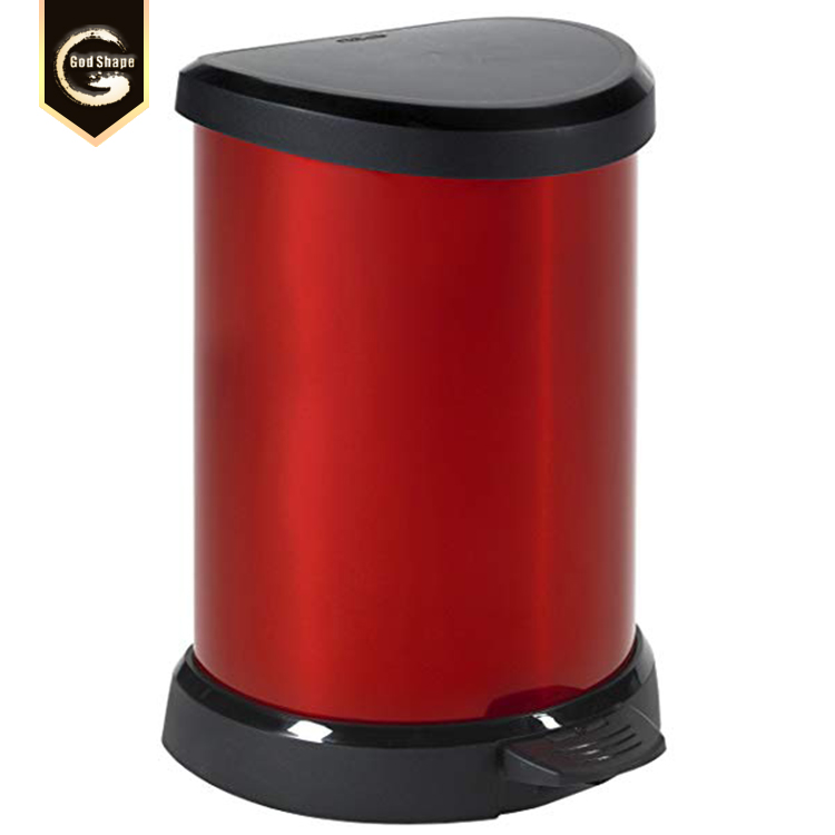 Factory good quality red dustbin hospital trash can hotel stainless steel bin waste