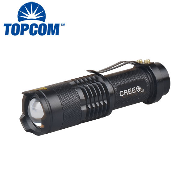 Mini 14500 battery cree XPE zoom small powerful led flashlight