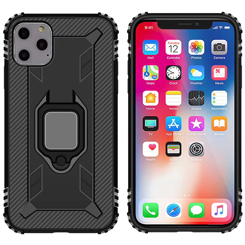 Multi-function Shield Ring Bracket TPU phone Case for iPhone 11 pro Max for magnetic Car Mount