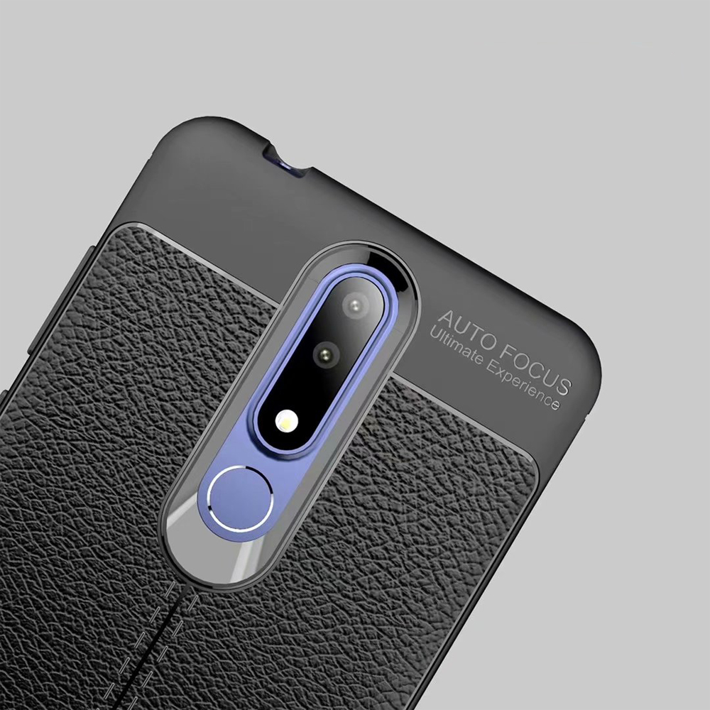 Hot Sell Litchi pattern Soft Tpu case for Nokia 3.1 Plus