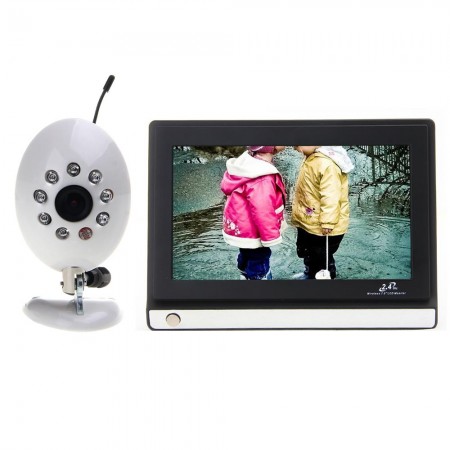 7 TFT LCD Night Vision Wireless Widescreen Video Camera Baby Care Monitor