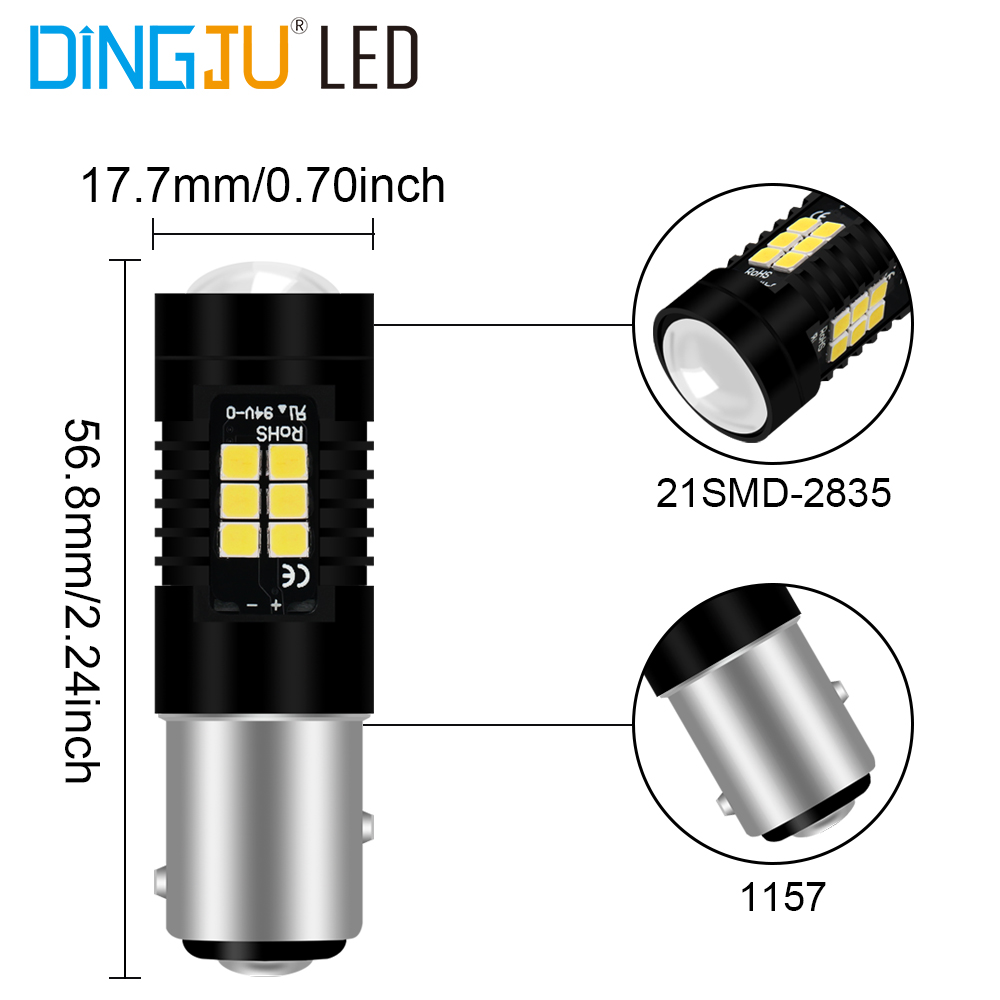 Oem Factory  Led P21/5w 1157 Bay15d 2835 21smd  12v 450lm Car Bulb  Brake Tail Running Lights China Big Manufacturer Good Price