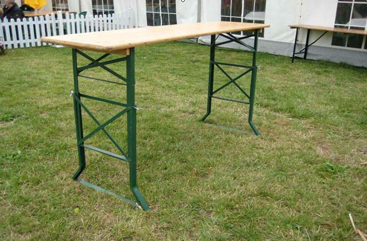 Outdoor Long Folding Beer Table and Bench Set Picnic Table Set