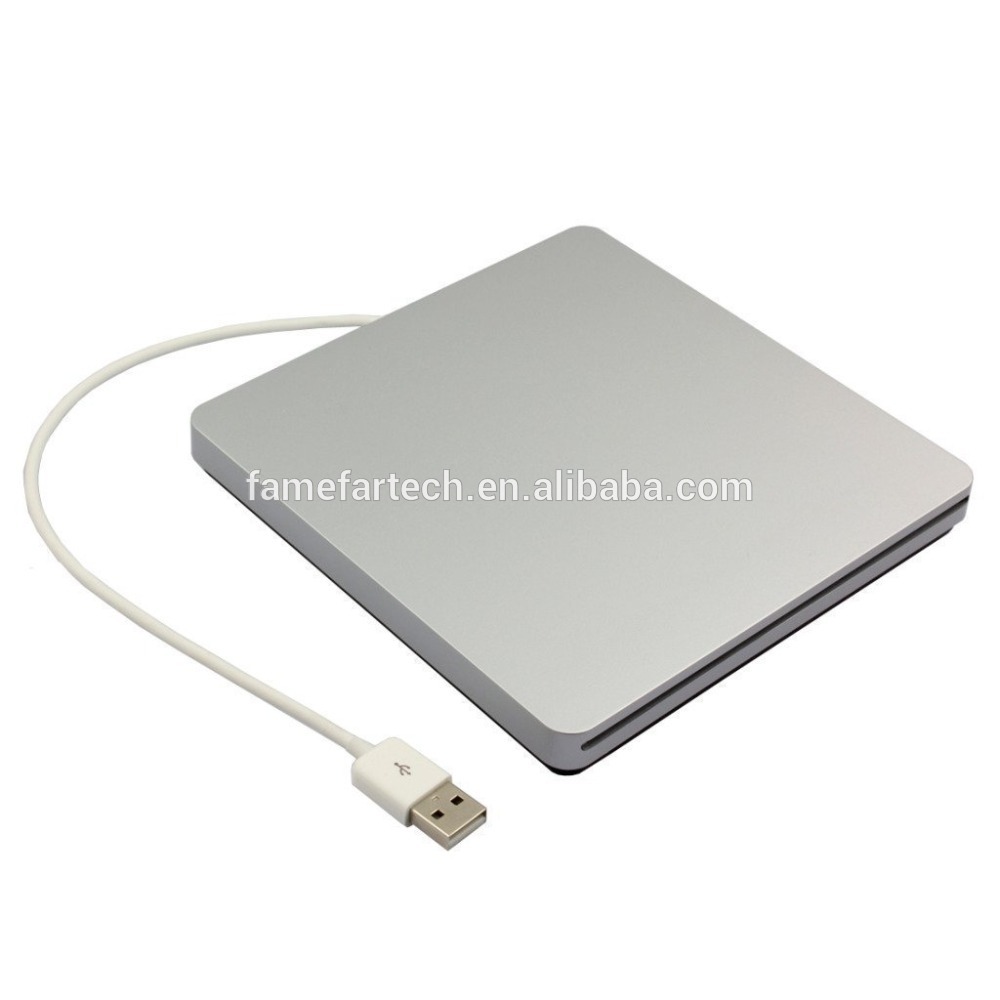 New Ultrathin Super Slim 8X DVD RW RAM DL Burner 24X CD RW Writer Slot-in USB 2.0 External Drive Silver for Macbook iMac Mac