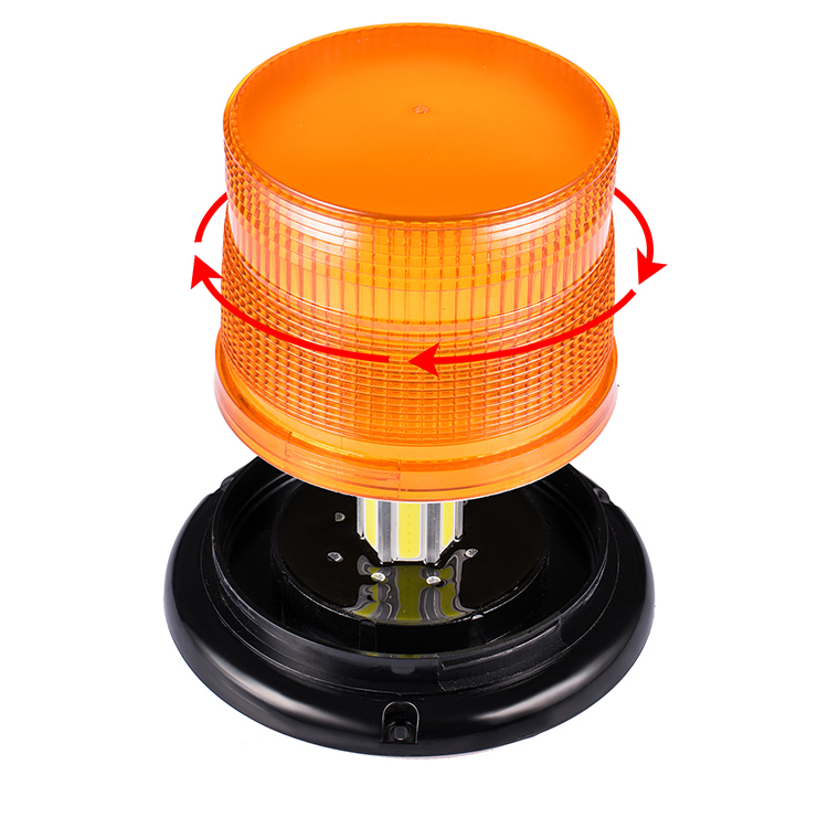 DC12V amber led rotating emergency strobe light with magnetic base