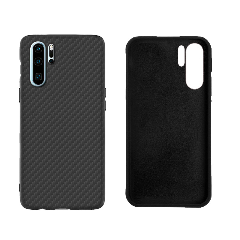 Premium Carbon Fiber  Case Full Sides Protective Shell Back shockproof Cover Design For Huawei P30 Pro