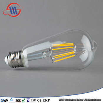 Mingshuai Factory made INMETRO certificate  led filament ST64  bulb  light source 7W