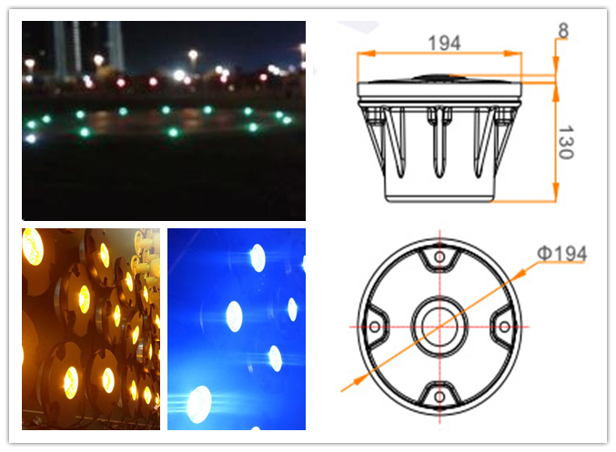 JV-HP-A LED Helipad Touchdown and Lift-off Area & Aiming Point Inset heliport Light