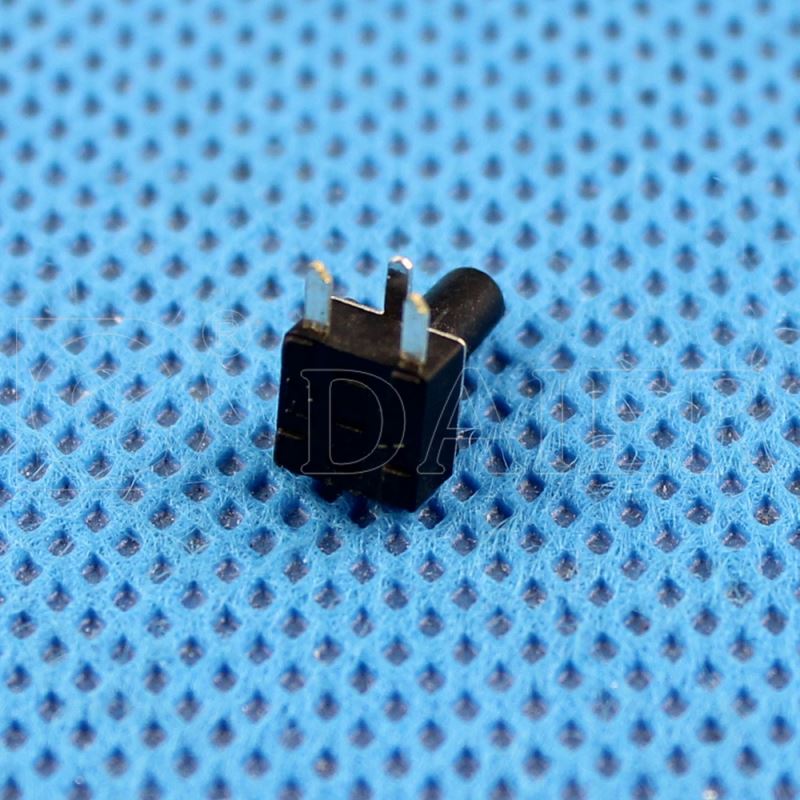6X6MM Size 3 Flat Terminals  KFC-A06P3-H 3 Pin Tact Switch with Black Button