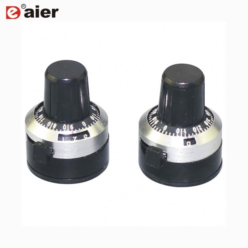 Electrical Round Aluminum Potentiometer Dial Knob With Set Screw