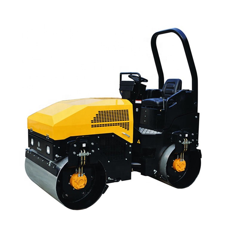 Full hydraulic steel drum vibrating road roller compactor 1.5 ton for sale