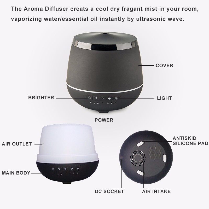 Hidly Manufacturer 350ml Ultrasonic Aroma Diffuser Portable for Office/Home/Yoga/Spa/Bedroom/Baby Room.