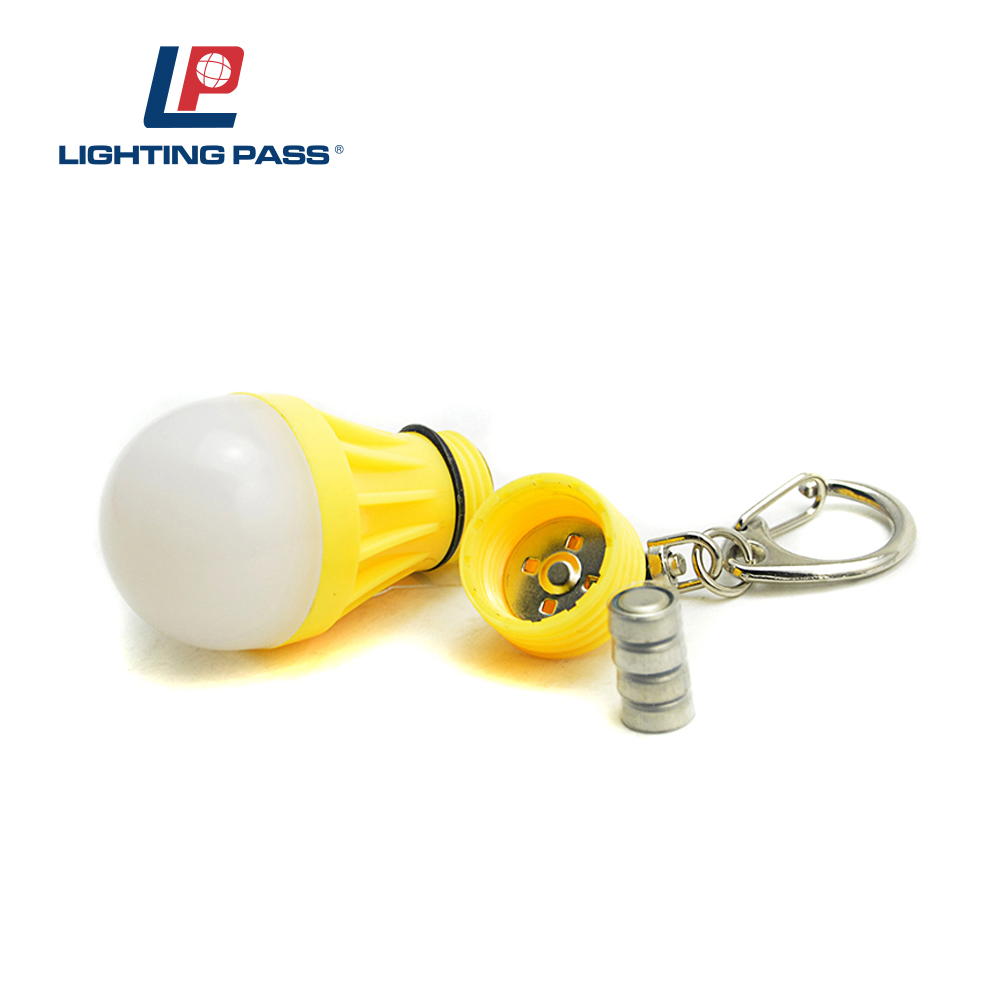 0.5w LED mini Flashlight Bulb Key Ring Keychain with multicolor