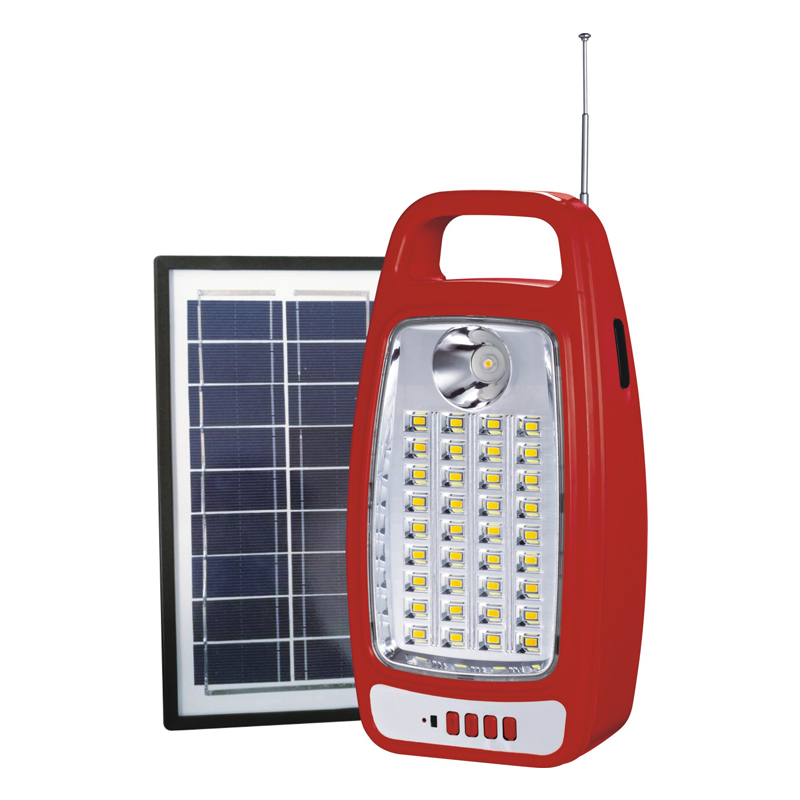 36pcs SMD LED rechargeable Solar light with 9V 3W Solar panel and FM Scan radio