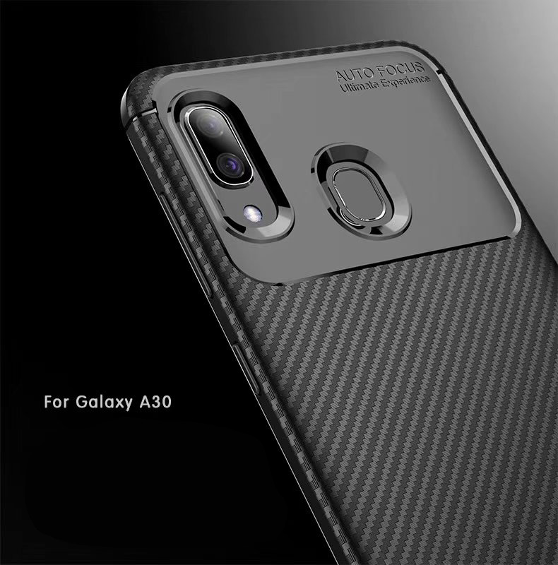 New Premium Shock Protection Carbon Fiber Skin TPU Silicone Case For Samsung galaxy A30