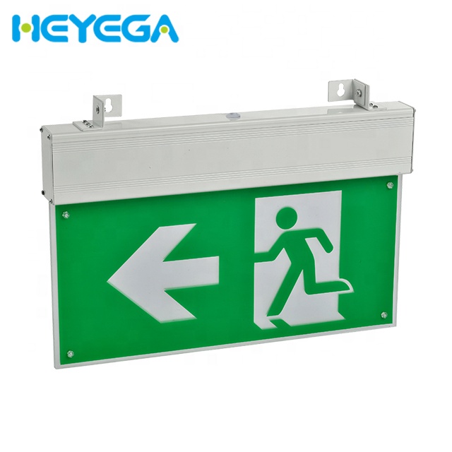 Wall Mounted Fire Safety Emergency Exit Sign Light Rechargeable Emergency Light
